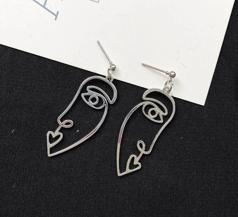 

Женские серьги "Лицо", С5850