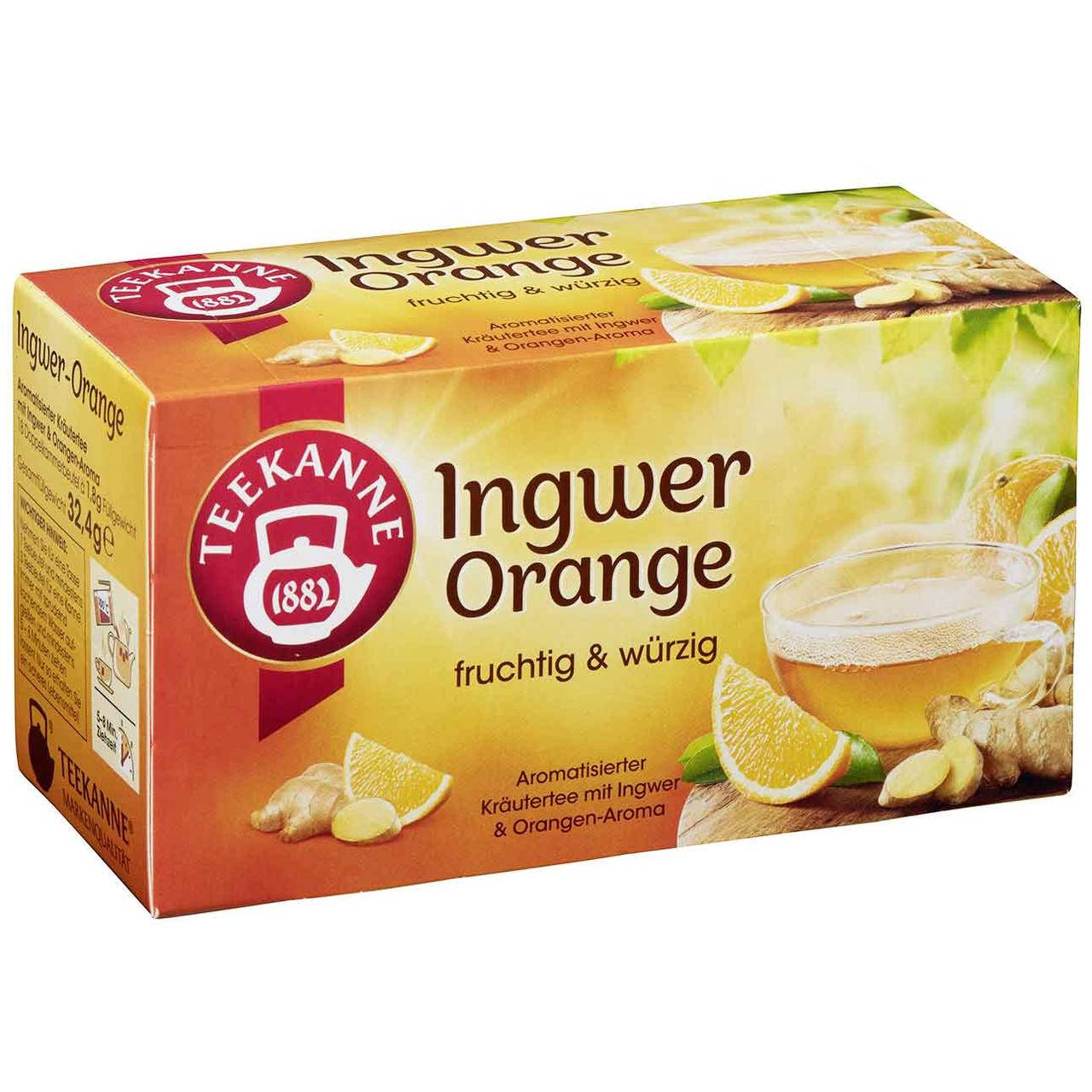 

Чай Teekanne Ingwer Orange Имбирь Апельсин18s 32 g