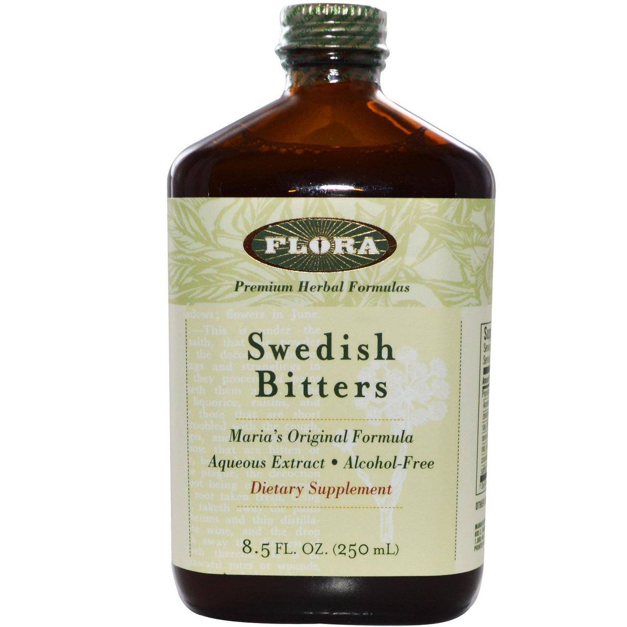 

Водный экстракт шведских трав (Swedish Bitters) Flora, 250 мл