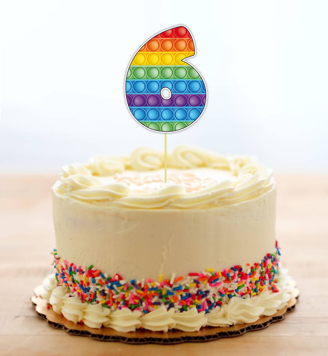 

Топпер-цифра (до 10см цифра) вырубка "Поп ит / Pop it" (1шт)- 6