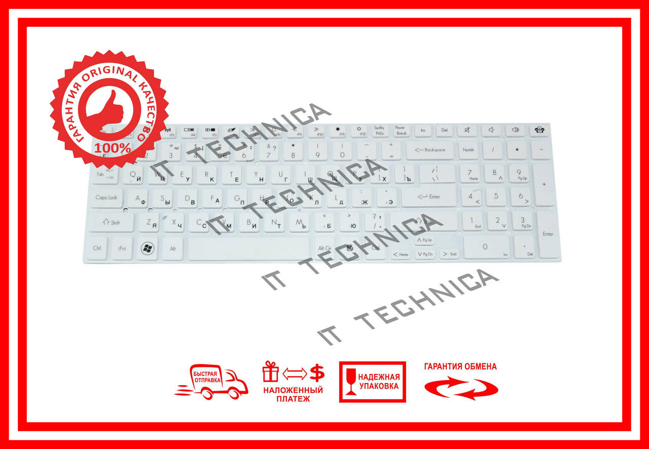 

Клавіатура PACKARD BELL EasyNote TV44CM БЕЛАЯ, Белый