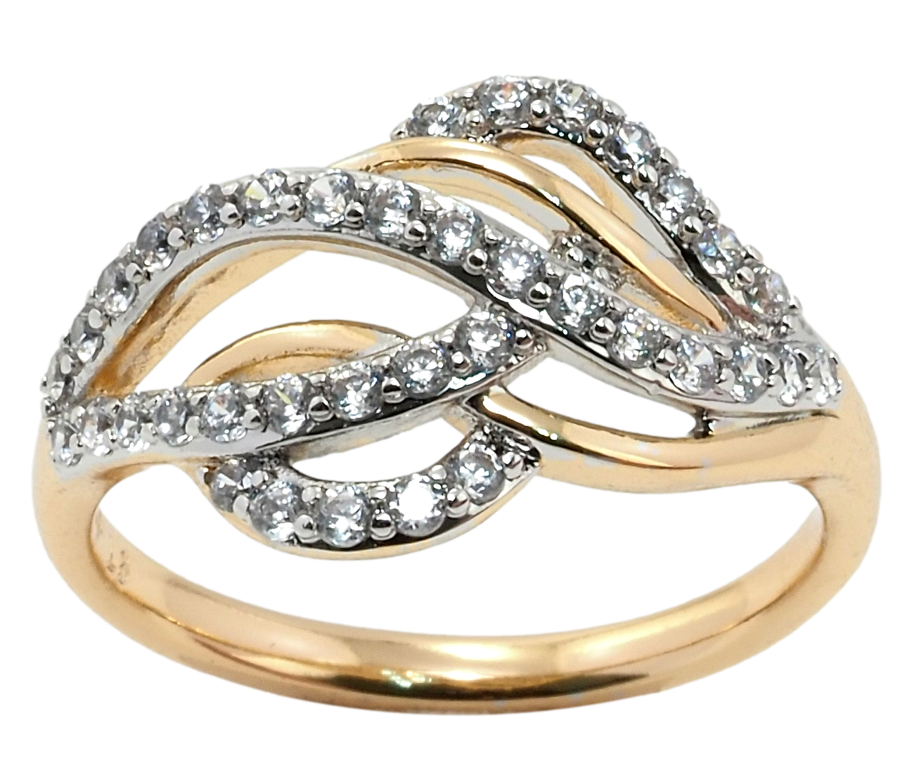 

Кольцо Xuping Позолота 18K + Родий "Орнамент с инкрустацией цирконием" р.16.5,17,18,18.5,19,20