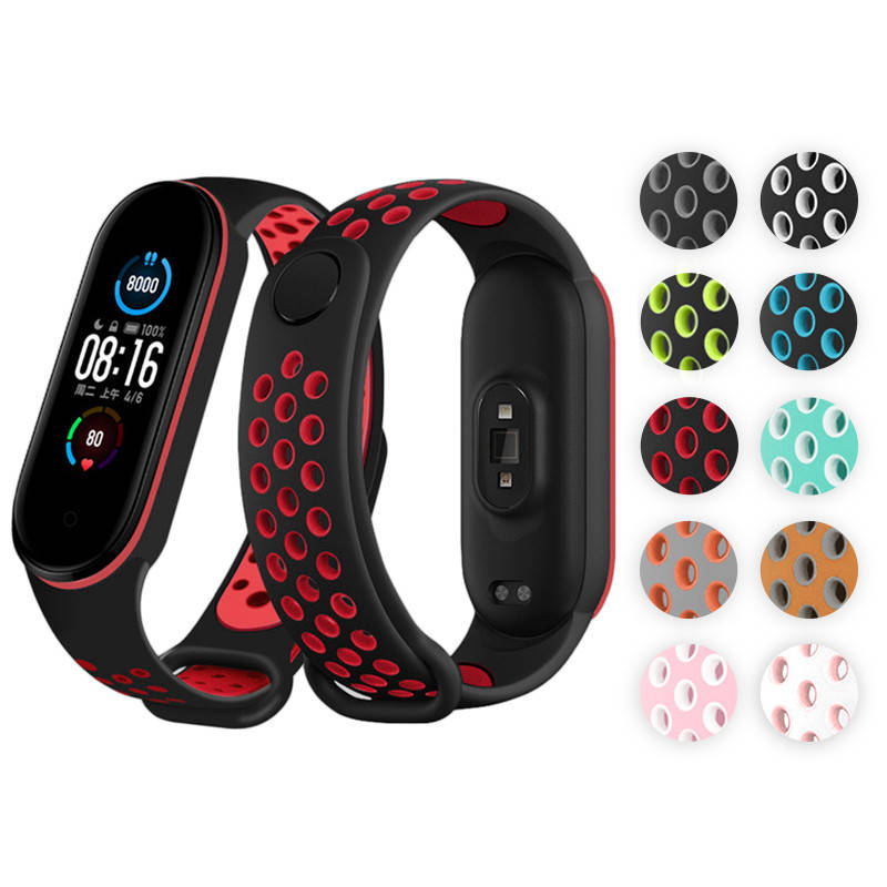 

Mi band 5 6 ремешок перфорированный спортивный