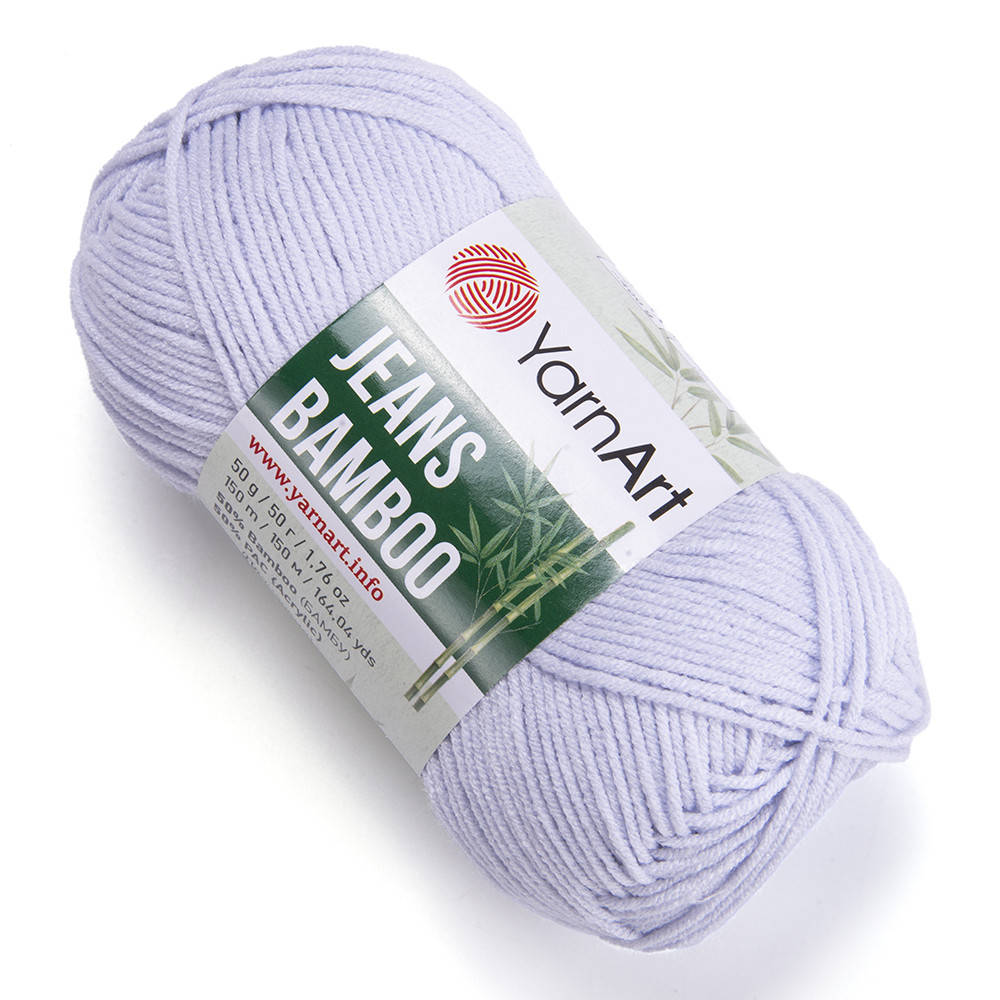 

Yarnart Jeans Bamboo (ЯрнАрт Джинс Бамбук) № 126 серо-голубой (Пряжа бамбук, нитки для вязания), Светло-серый