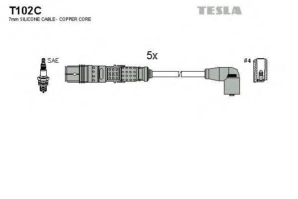 

Высоковольтные провода зажигания Tesla T102C для VW