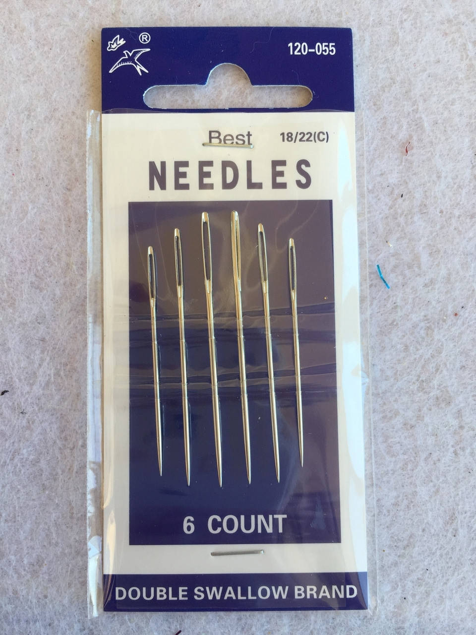 

Иглы ручные (иголки для ручного шитья) NEEDLES № 120-055-18/22 (6шт) для вышивания