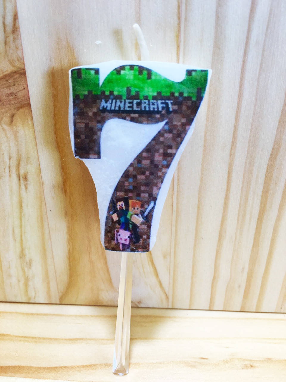 

Свечи (5см) цифры с картинкой "Майнкрафт"- 7