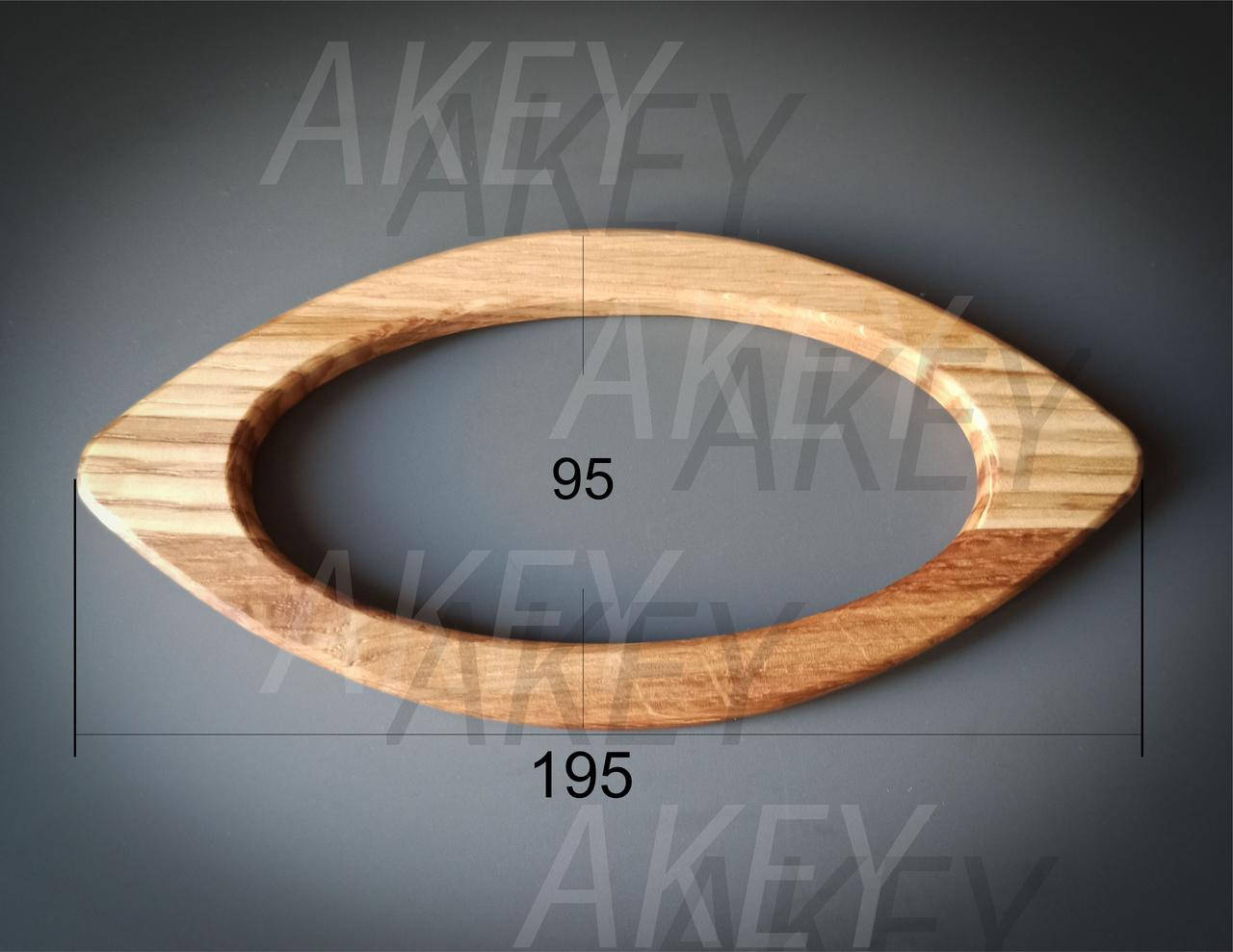 

Деревянные ручки для сумки 19.5 см*9.5 см дуб (пара)