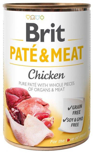 

Влажный корм Brit Pate & Meat Dog с курицей - 400 г