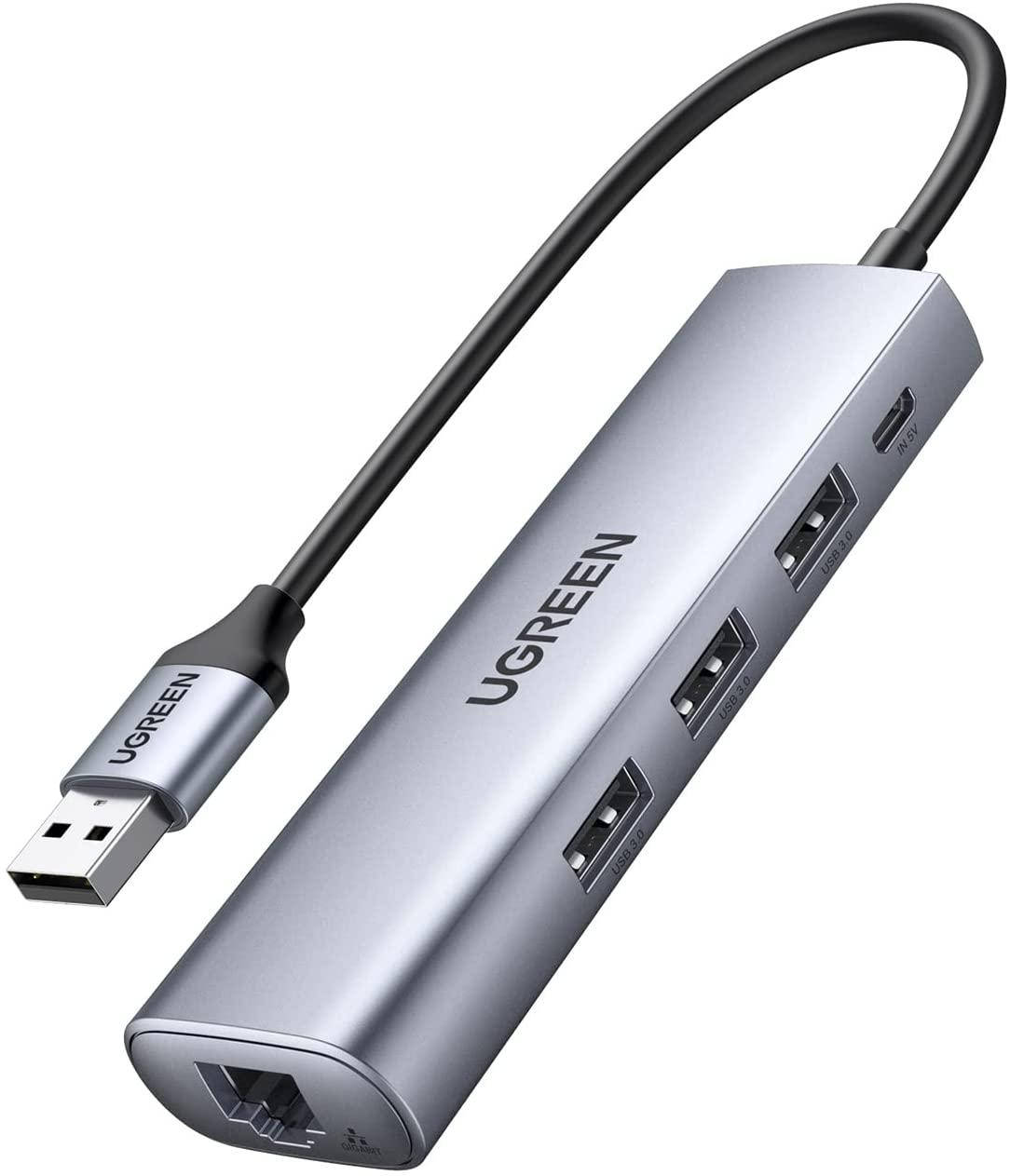 

Многопортовый адаптер концентратор UGREEN USB 3.0 3 в 1 Rj45 Gigabit Ethernet 10/100/1000 Мбит/с Grey (CM266)