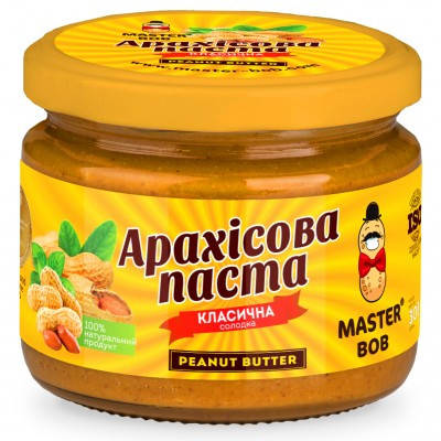 

Арахисовая паста Master Bob - Sweet Peanut Butter Классическая сладкая (300 грамм)