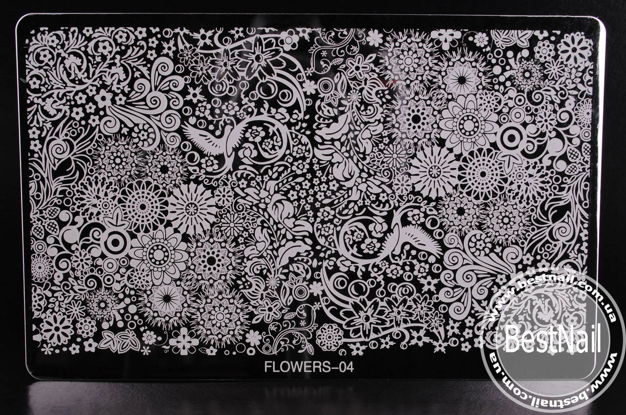 

Пластина для стемпинга FLOWERS-04 (16см / 10 см)