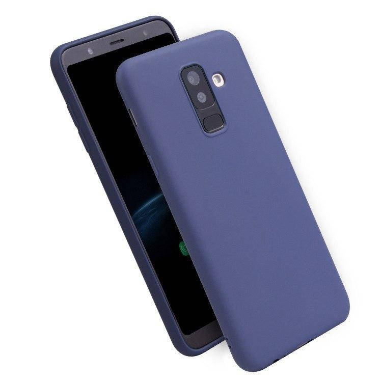 

Матовый чехол OneShot Samsung Galaxy A6+ 2018 A605 (силиконовая накладка) Синий