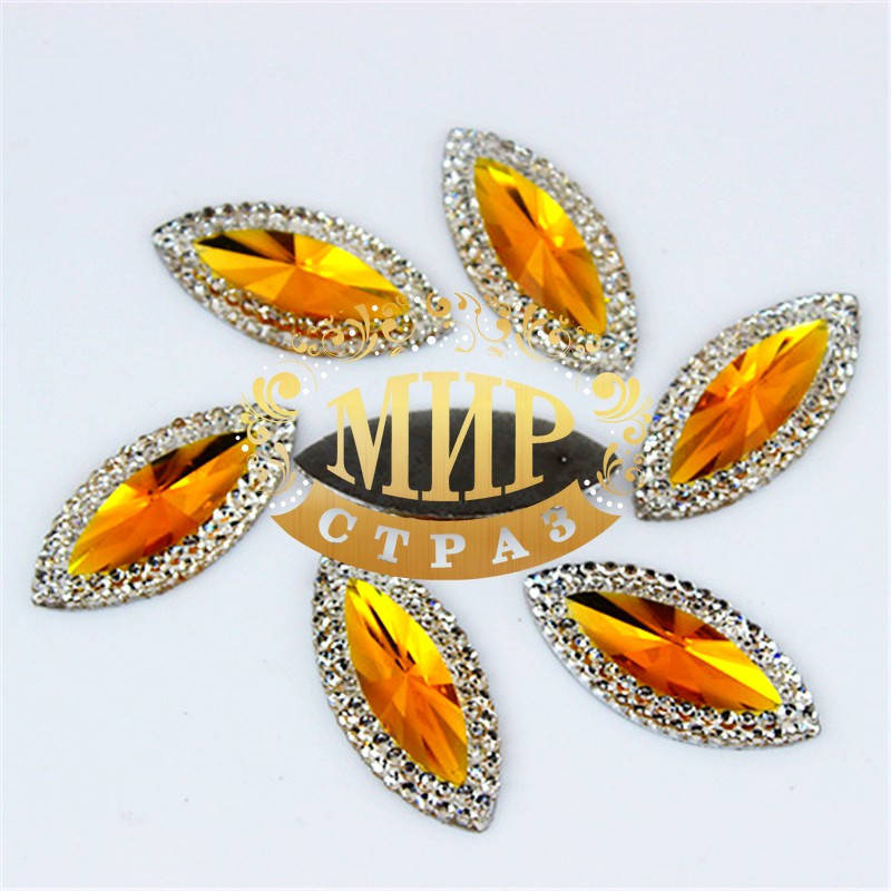 

Клеевые стразы Topaz 11*24мм, 1шт
