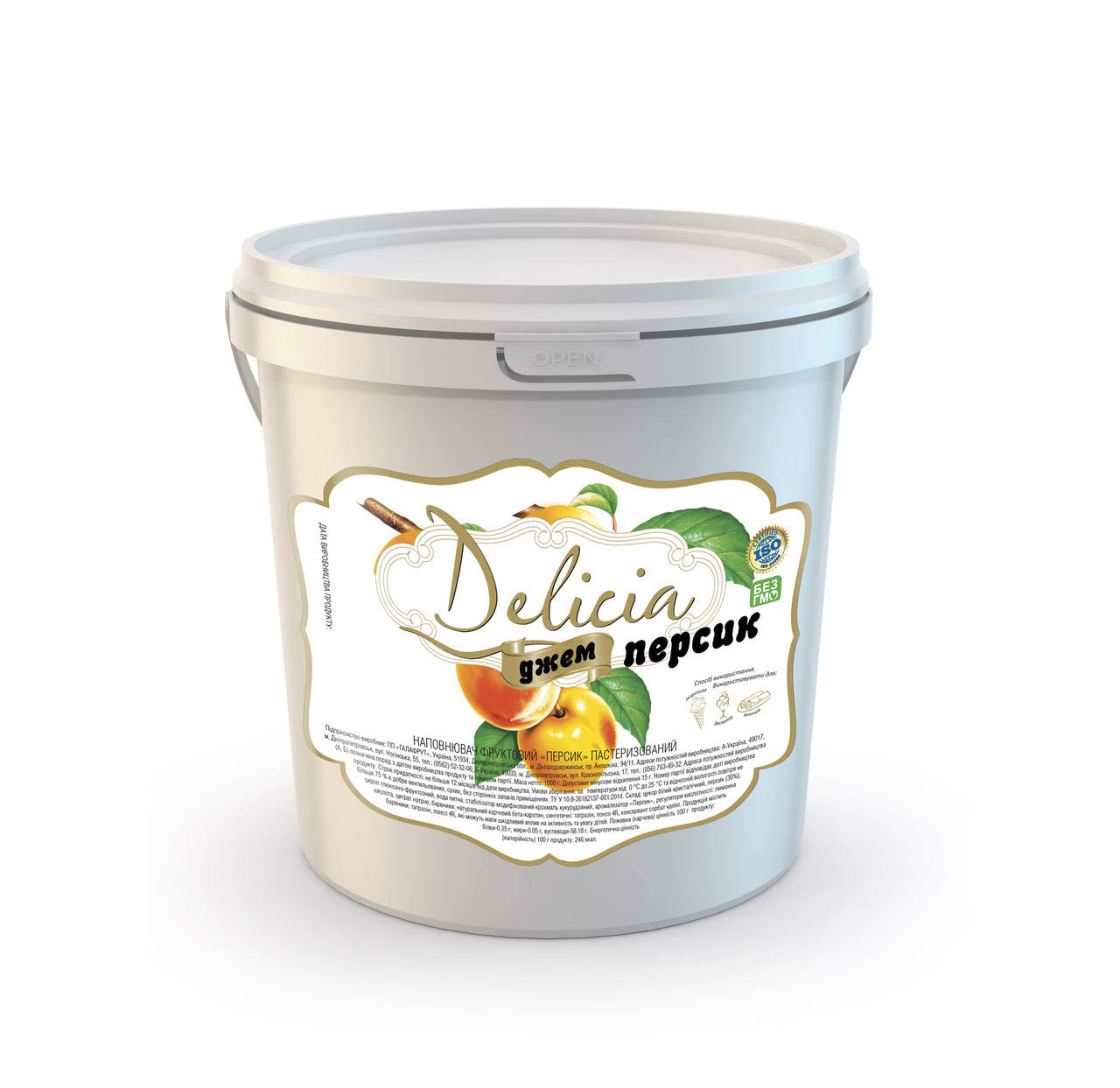 

Джем Персик Delicia 1000г