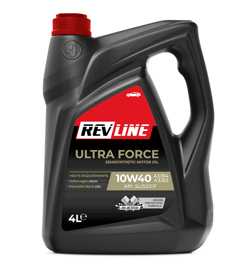 

Моторные масла REVLINE ULTRA FORCE SEMISYNTHETIC 10w40 4л