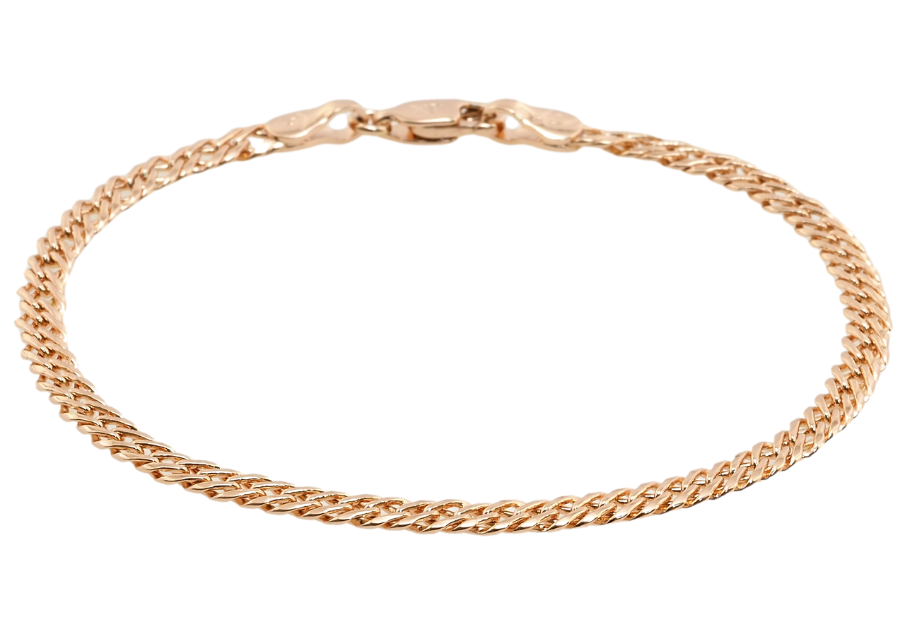 

Браслет Xuping Позолота РО "Плетение Двойной Ромб" длина 18.5см х 4мм