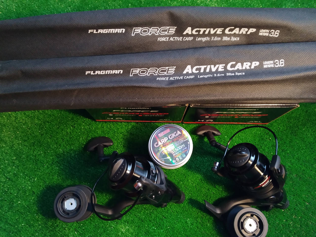 

НАБІР КАРПОВИЙ Flagman Force Active Carp 2 (Карповое удилище + Катушка Flagman )(Довжина 3,6 м + Катушка 6000)