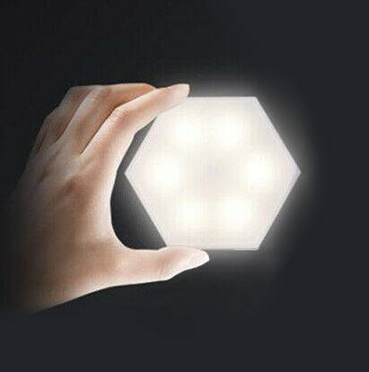 

Кольоровий Нічник Сенсорна Кнопка RGB Модульна Лампа Шестигранник