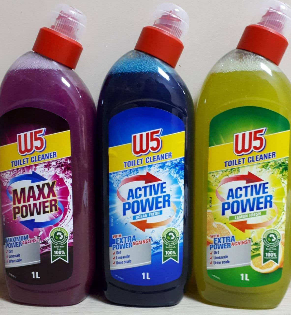 

W5 POWER гель для очистки унитаза 1л Ocean Fresh