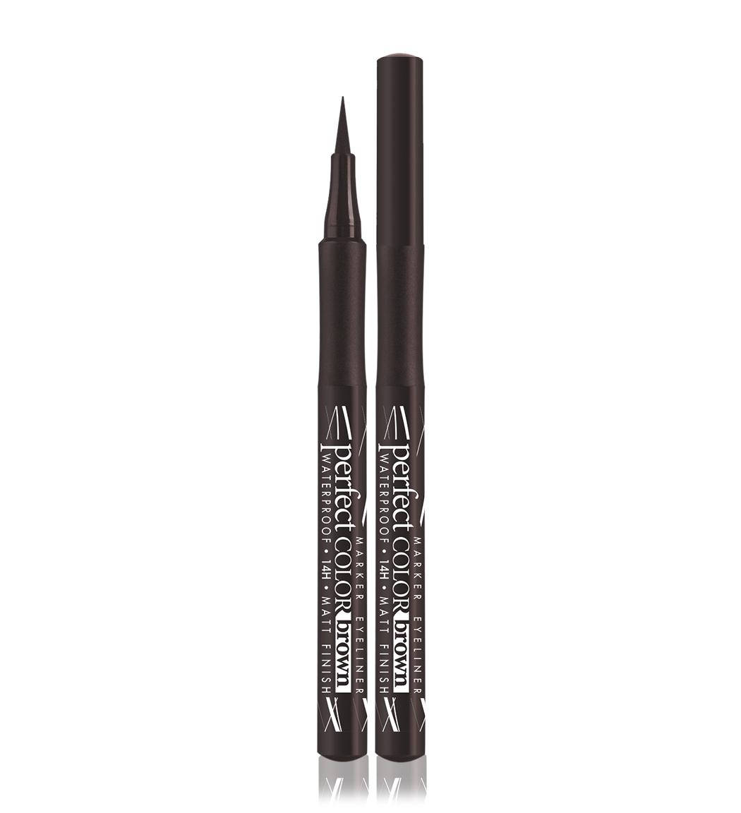 

Подводка-фломастер PERFECT COLOR waterproof 14H matt finish, Brown , LUXVISAGE