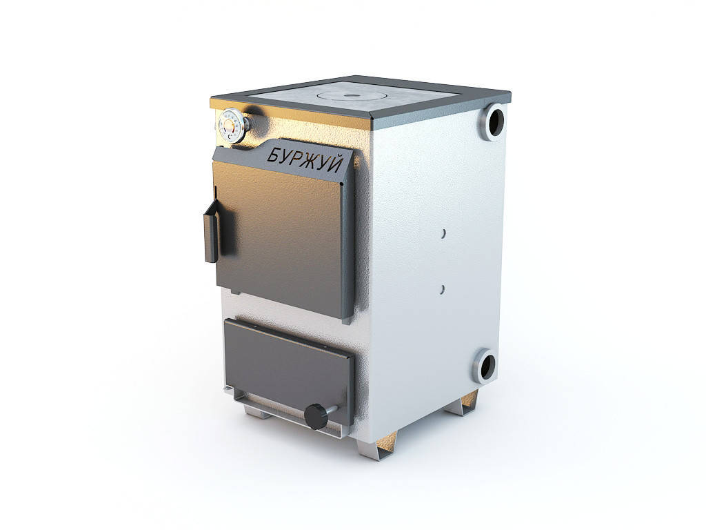 

Твердотопливный котел на дровах "Буржуй" КП-12 кВт, Серый