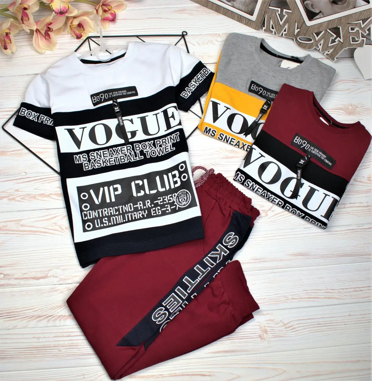

Костюм на мальчика VOGUE 8-14 лет. Комплект футболка штаны
