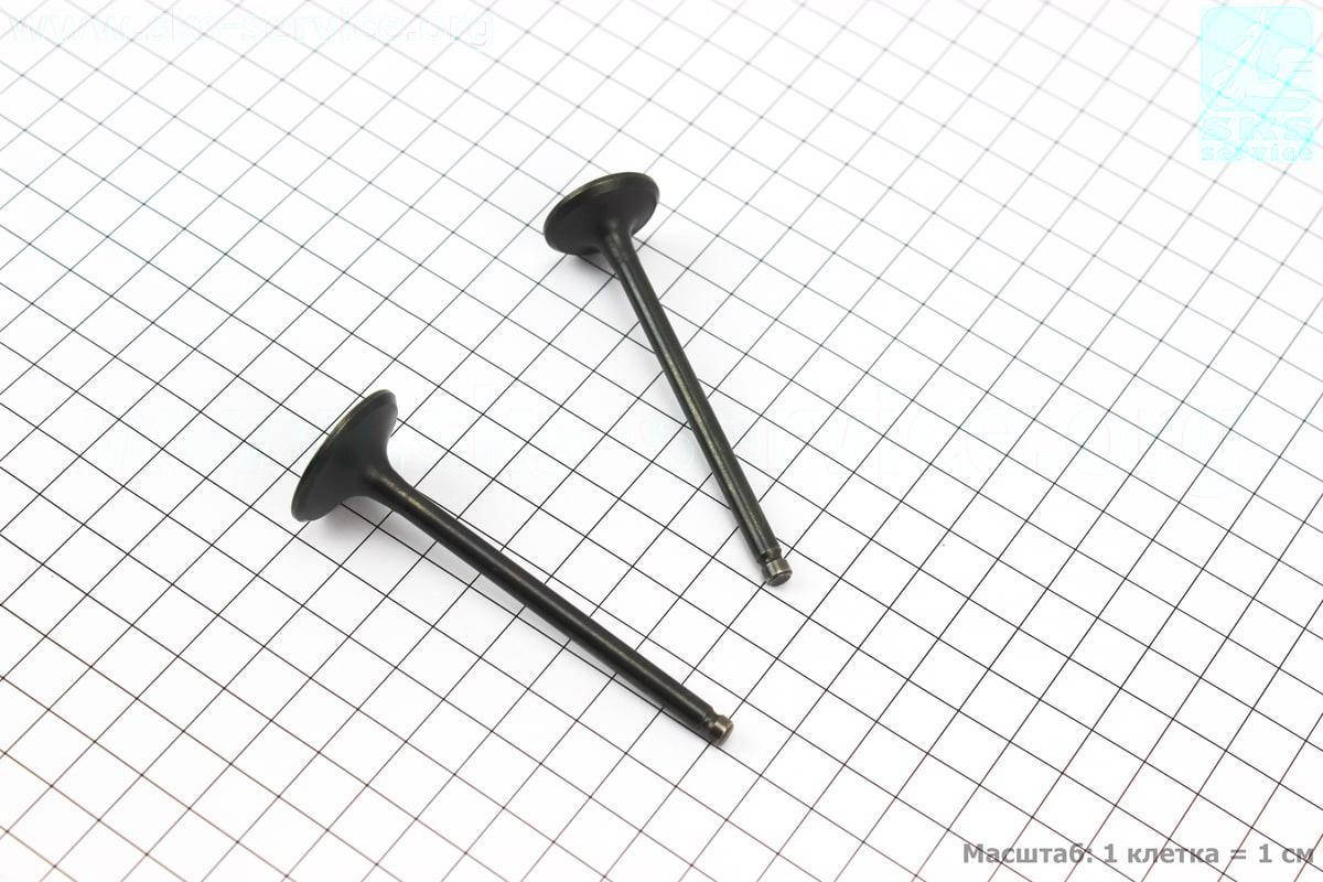 

Клапан впускной выпускной d=27 mm h=81,3 mm/d=23 mm; h=80,2 mm на скутер Honda SH 150 cc