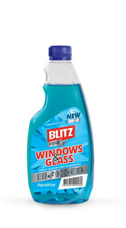 

Рідина д\м скла "BLITZ crystal" 500г, запаска синя , пет пляшка