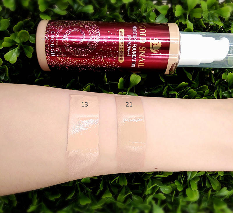 

Омолаживающий тональный крем с муцином улитки Enough Gold Snail Moisture Foundation SPF30 21