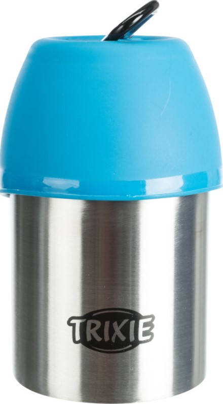 

Trixie TX-24605 бутылка дорожная+миска (сталь/пластик) 300мл