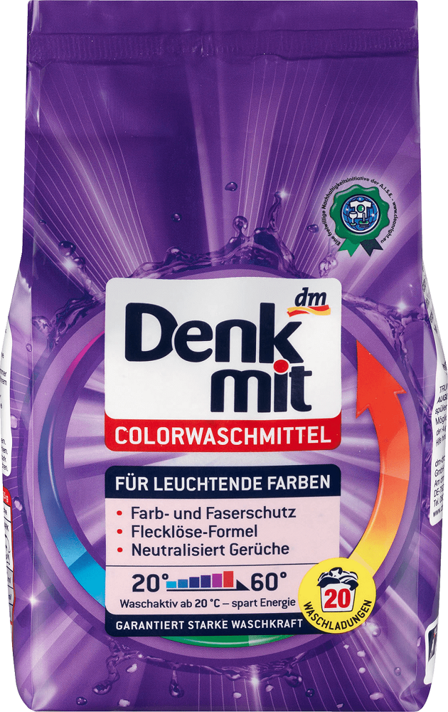 

Стиральный порошок для цветных вещей Denkmit Colorwaschmittel 20 пр