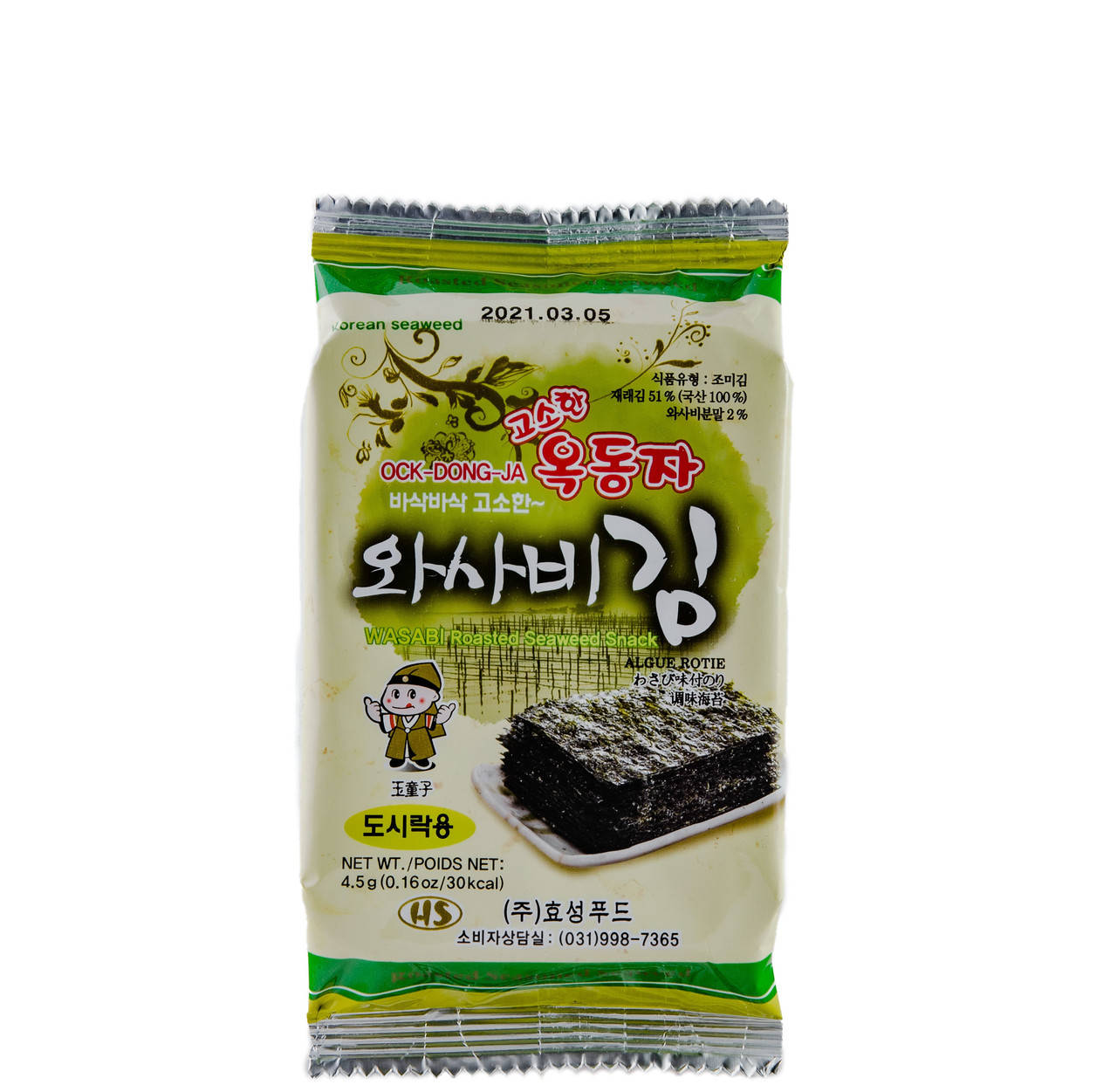 

Нори снек с васаби OCK-DONG-JA 4,5 г