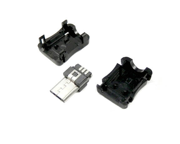 

Штекер micro USB разборной на кабель для пайки