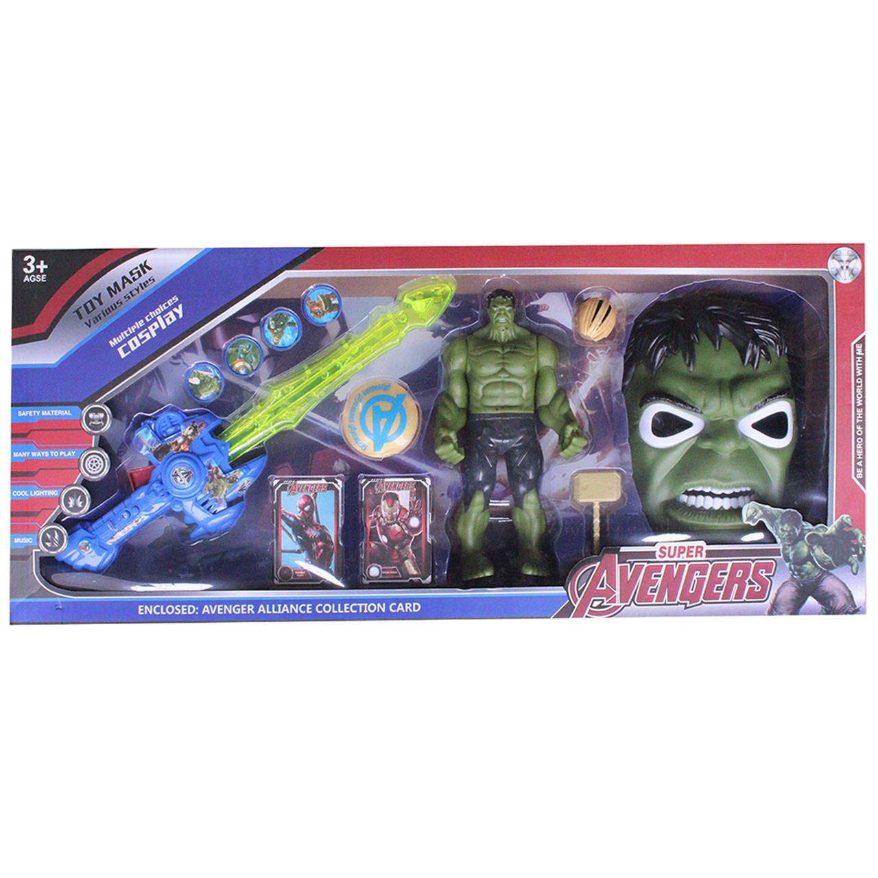 

Игровой набор Мстители Халк, маска, меч, фигурка