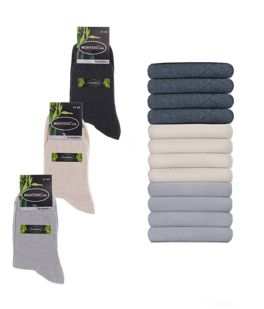 

Хлопковые мужские носки Монтекс 41-44, 12 пар