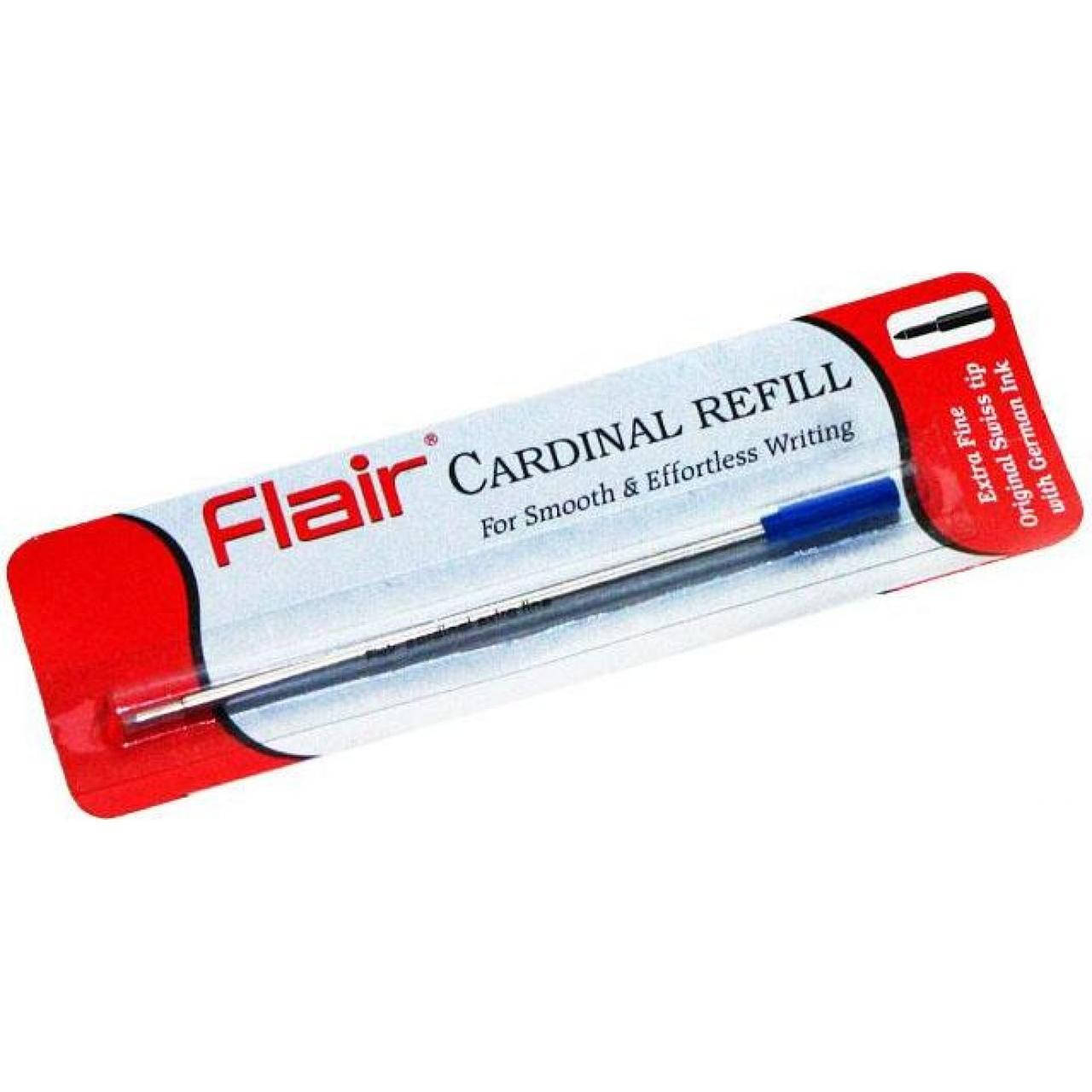 

Стержень шариковый Flair Cardinal 5CL длинный синий для металлических ручек