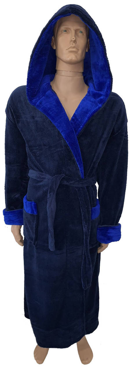 

Халат мужской банный т.синий-синий XL,2XL,3XL,4XL