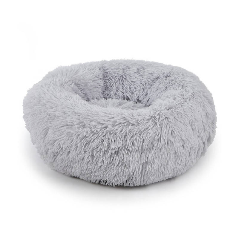 

Лежак-пуфик Taotaopets 552201 S Grey для котов собак круглый лежанка серый