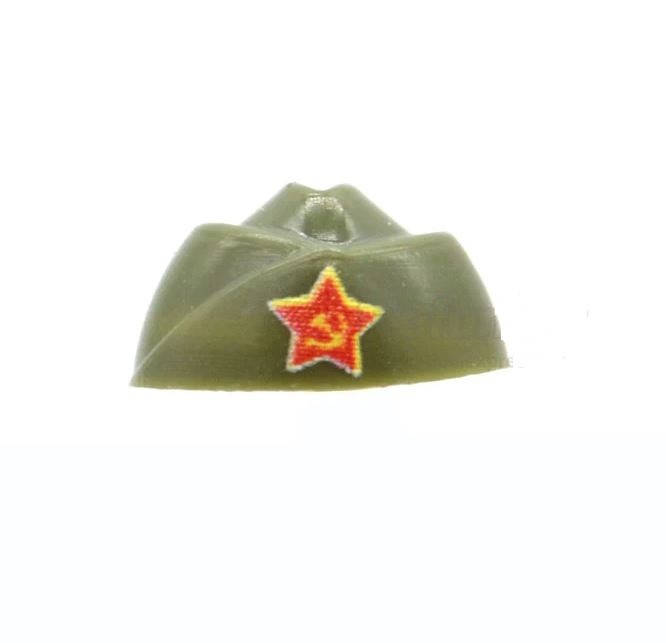 

Пилотка Солдатская СССР 1шт.для минифигурок, аксессуары для конструктора Лего, Зелёный