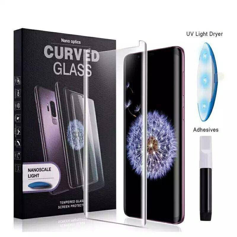 

Защитное стекло 3D на весь экран для Samsung Galaxy Note 9 (с ультрафиолетовым клеем), Прозрачный