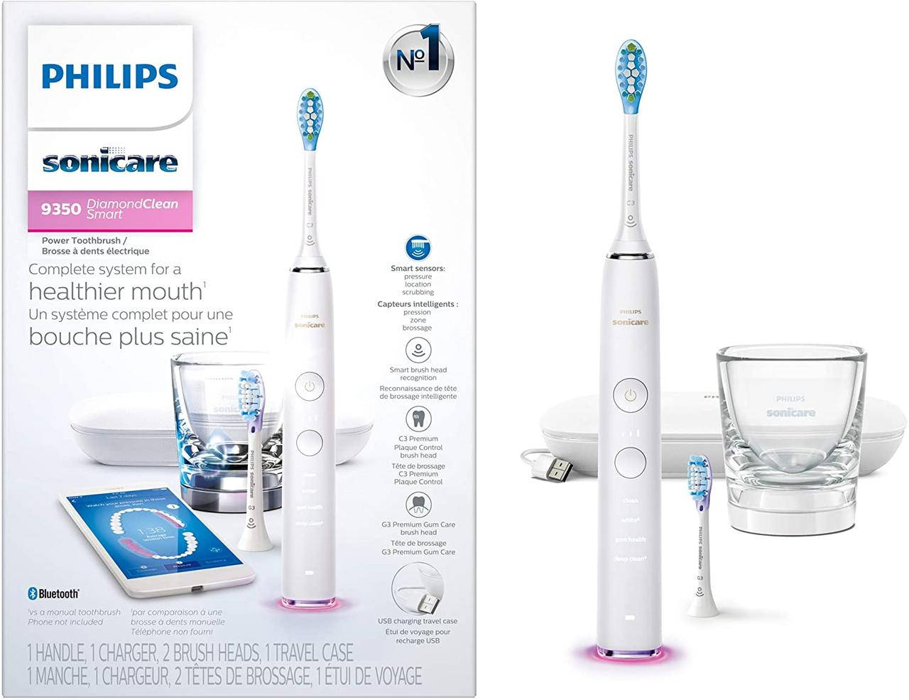 

Электрическая звуковая зубная щетка PHILIPS Sonicare DiamondClean Smart 9350 HX9902/64 White