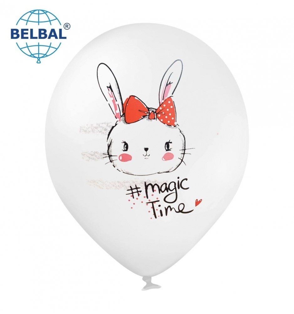 

Латексный шарик BELBAL 12"(30 см) MAGIC TIME Зайка / Зайчик, Разные цвета