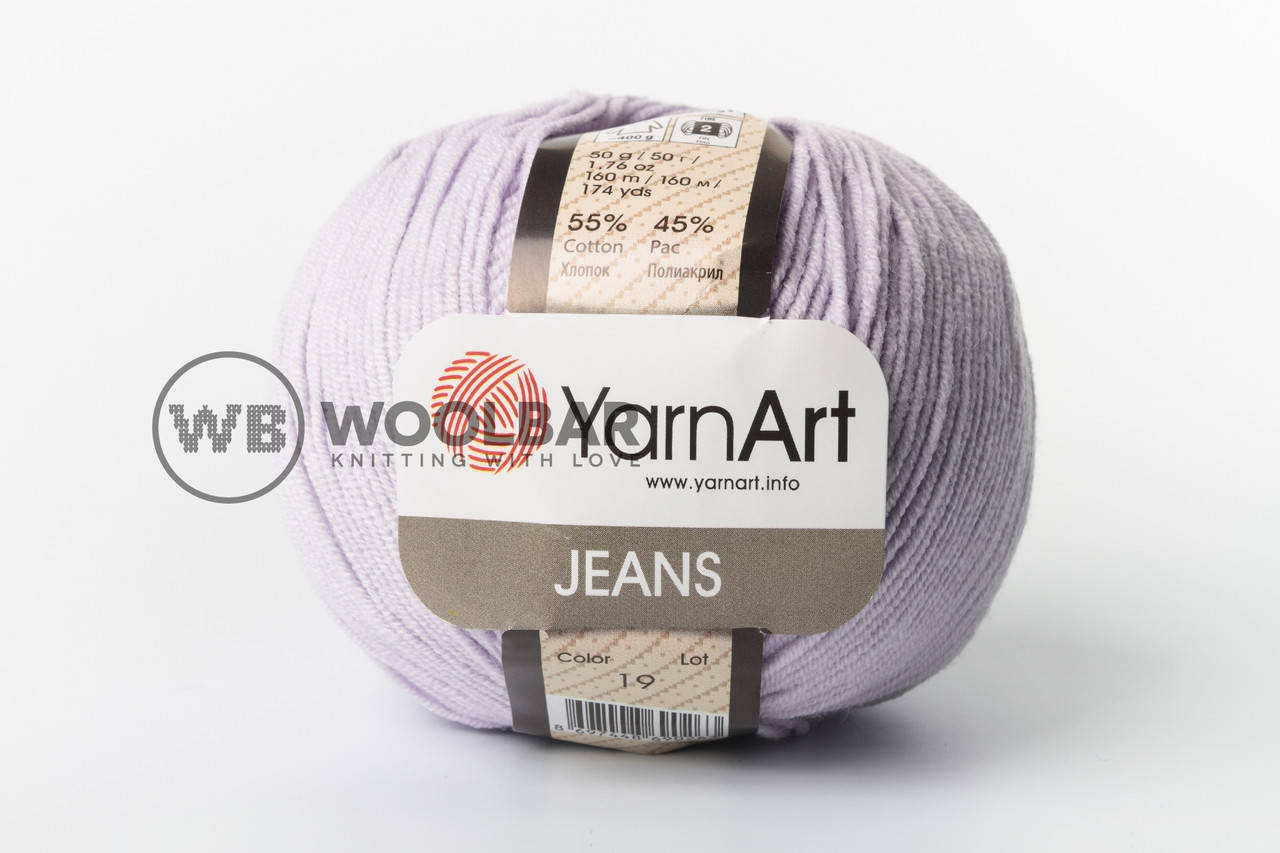 

Пряжа YarnArt Jeans 19 светлая сирень