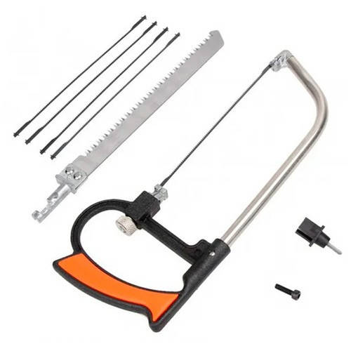 

Ножовка пила лучковая по дереву металлу 15см с набором пилок, универсальная, 105301