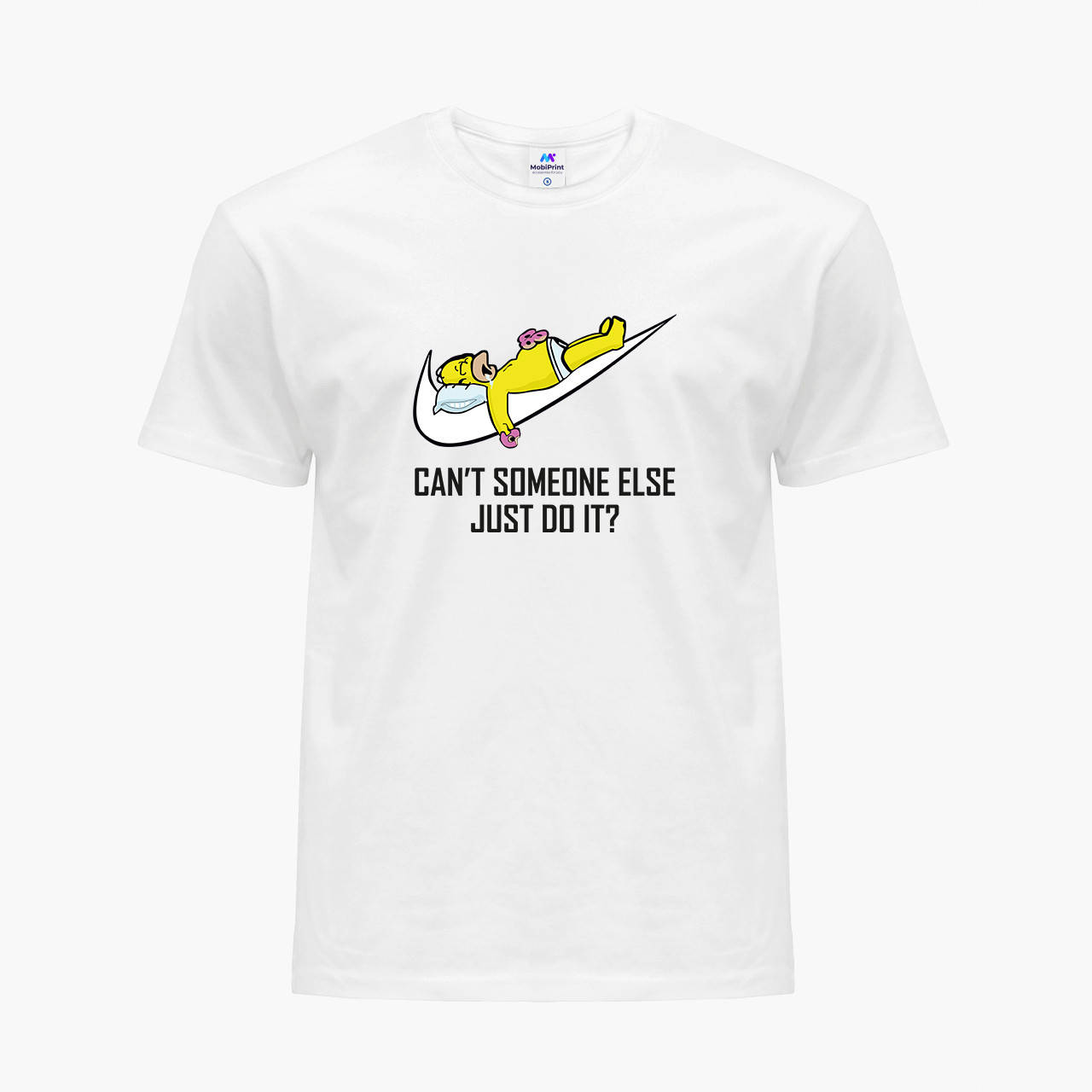 

Футболка мужская Гомер Симпсон (The Simpsons JUST DO IT) Белый (9223-2043-WT-L) L