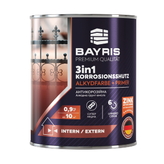 

Эмаль алкидная антикорозийная 3в1 Bayris 2.7, Антрацит (RAL 7016)