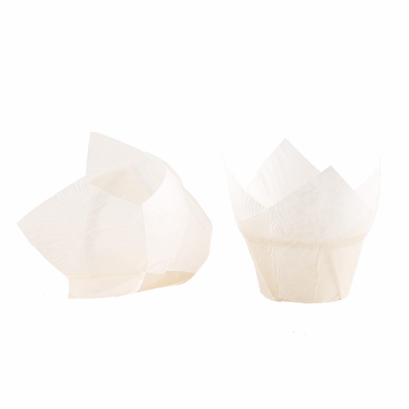 

Бумажная форма для кексов "ЛОТОС" (50 шт), белая