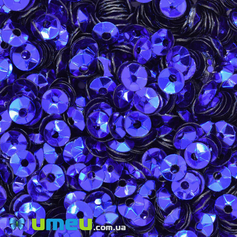 

Пайетки Индия чаша, 5 мм, Синие, 5 г (PAI-041449)