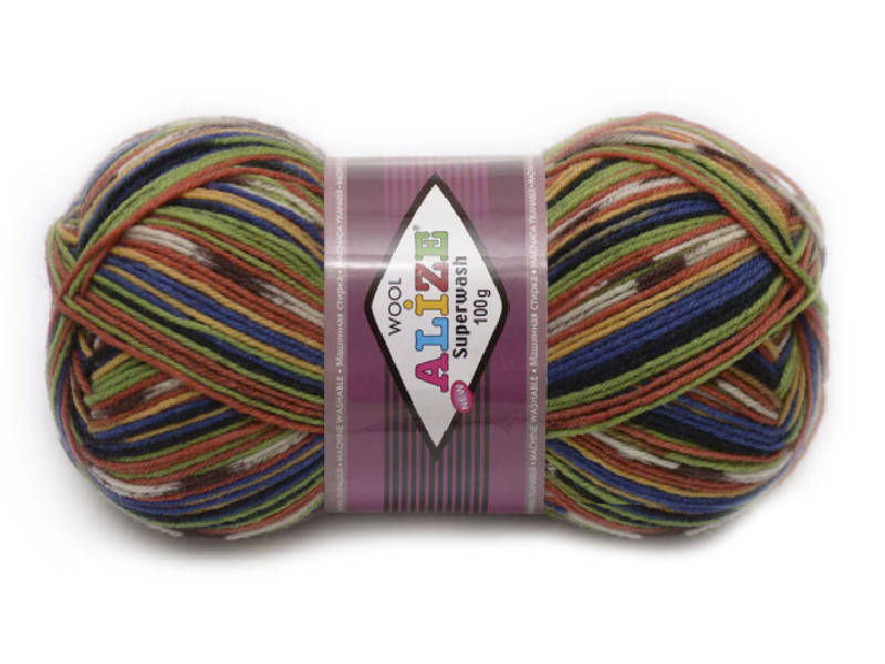 

Alize Superwash, №2701, Секционное крашение
